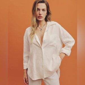 Reformation Will Oversized Linen Shirt